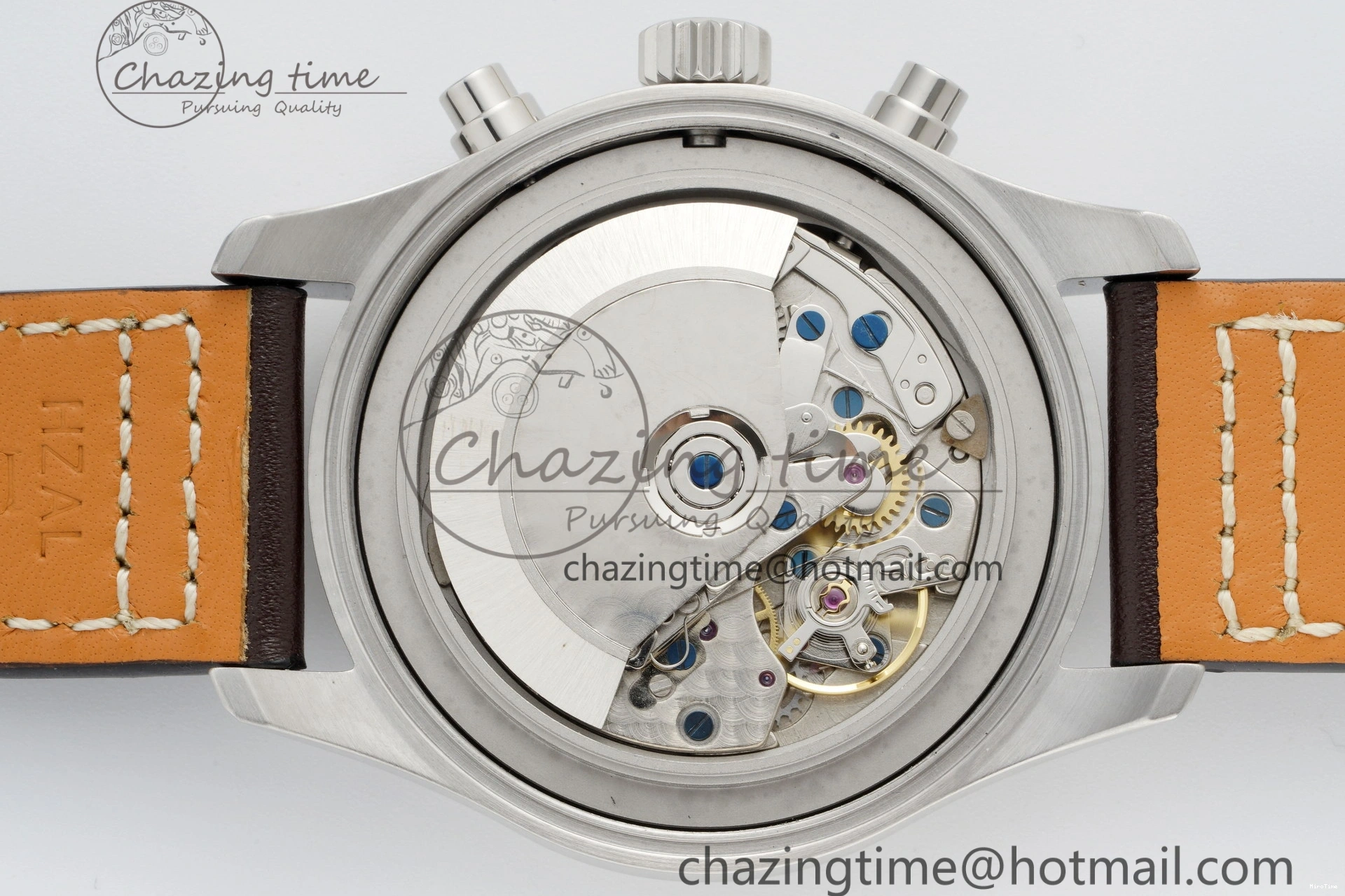 MIROTIME 1222 Thermal Pilot Chrono SS AZF 1:1 Best Edition Brown Dial on Brown Leather Strap A 7062